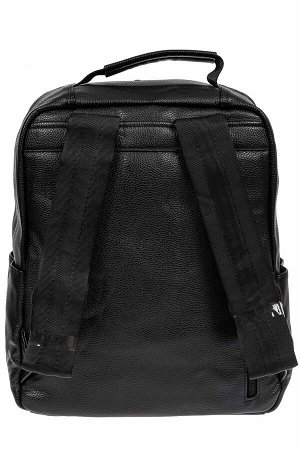 Мужской рюкзак из экокожи с отделением для ноутбука, цвет чёрный
