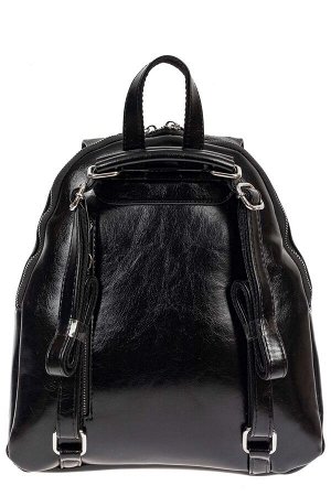 Женский рюкзак-трансформер из экокожи с фактурой крокодила, цвет чёрный