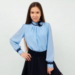 Блузка Соль&amp;Перец длинный рукав с брошью 34