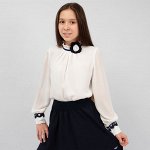 Блузка Соль&amp;Перец длинный рукав с брошью