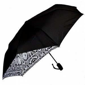 Зонт ЦВЕТ: черный,  Замеры модели*
* рост указан приблизительно, ориентируйтесь на замеры
*	Размер 95 см ( диаметр купола 95 см)
Элегантный женский зонт с интересным дизайном, купол стандартного разме