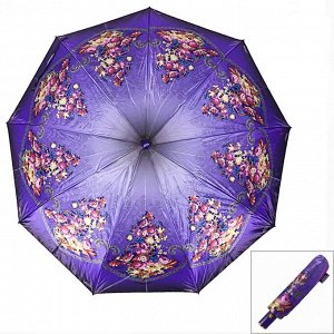 Зонт ЦВЕТ: фиолетовый,  Замеры модели*
* рост указан приблизительно, ориентируйтесь на замеры
*	Размер 112 см ( диаметр купола 112 см)
Стильный женский зонт с оригинальным рисунком, купол стандартного