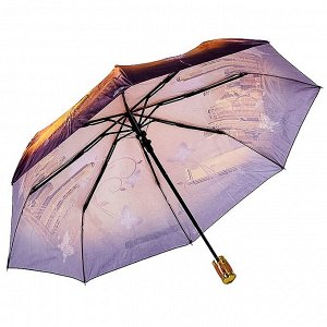 Зонт ЦВЕТ: темно-фиолетовый-оранжевый,  Замеры модели*
* рост указан приблизительно, ориентируйтесь на замеры
*	Размер 98 см ( диаметр купола 98 см)
Стильный женский зонт с оригинальным рисунком, купо