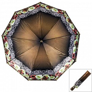 Зонт ЦВЕТ: коричневый,  Замеры модели*
* рост указан приблизительно, ориентируйтесь на замеры
*	Размер 107 см ( диаметр купола 107 см)
Стильный женский зонт с оригинальным рисунком, купол стандартного