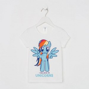 Футболка детская "Rainbow Dash", Мой маленький пони, рост, белый