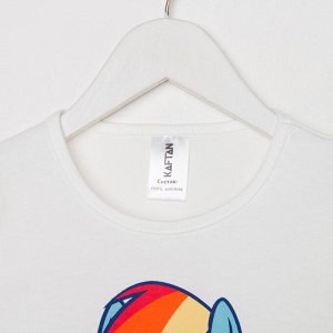 Футболка детская "Rainbow Dash", Мой маленький пони, рост, белый