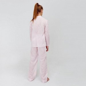 Брюки пижамные для девочки MINAKU: Light touch цвет розовый,
