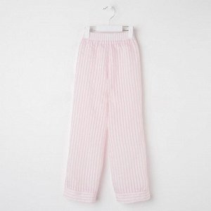 Брюки пижамные для девочки MINAKU: Light touch цвет розовый