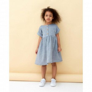 Платье для девочки MINAKU: Cotton collection, цвет синий, рост 98 см