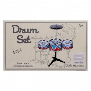 Барабанная установка "Ритм", 3 барабана, тарелка, палочки