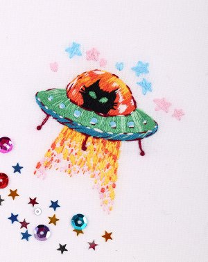 Набор для вышивания "PANNA" "Живая картина" JK-2203 "Космический кот" 6 х 7 см