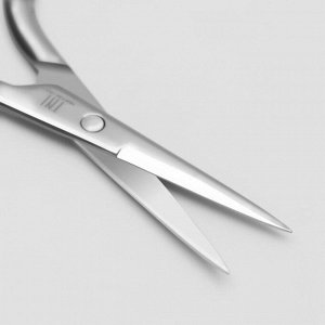 Ножницы маникюрные, прямые, узкие, 9 см, цвет серебристый