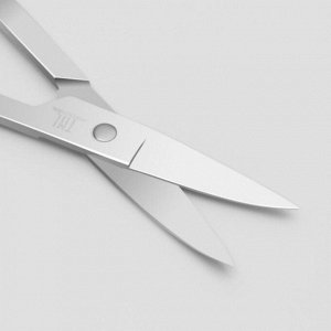 Ножницы маникюрные, загнутые, широкие, 8,5 см, цвет серебристый