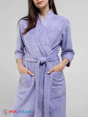 Женский бамбуковый махровый халат с планкой