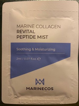 Пробник MARINECOS Ревитализирующий пептидный мист для лица с морским коллагеном против морщин.   MARINECOS Revital Peptide Mist