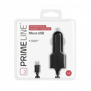 АЗУ micro USB, 1A, черный, Prime Line