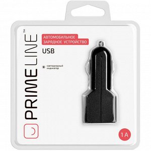АЗУ USB, 1A, черный, Prime Line