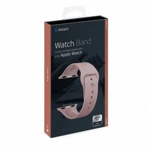 Ремешок Band Silicone для Apple Watch 38/40 mm, силиконовый, розовый, Deppa