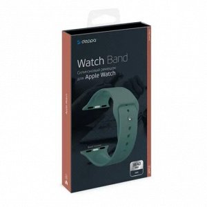 Ремешок Band Silicone для Apple Watch 38/40 mm, силиконовый, зеленый, Deppa