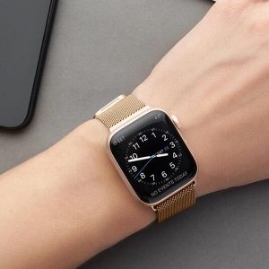 Ремешок Band Mesh для Apple Watch 42/44 mm, нержавеющая сталь, золото, Deppa