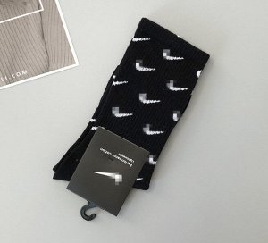 Спортивные носки с принтом, цвет черный