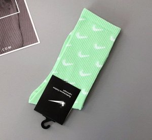 Спортивные носки с принтом, цвет зеленый