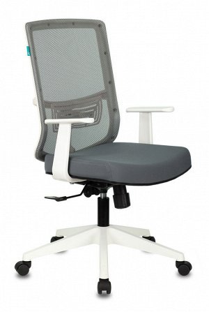 Кресло Бюрократ MC-W615#68 серый TW-04 Bahama сетка/ткань пластик белый