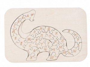 Пазл-Алфавит деревянный "Дино",36*24 см