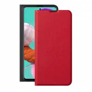 Чехол Book Cover Silk Pro для Samsung Galaxy A51 (2020), красный, PET синий, Deppa