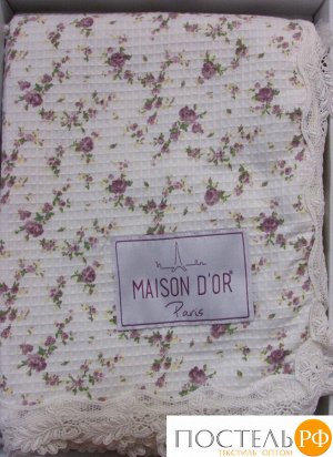 Покрывало "ROSES" вафельное с кружевом (220*240) ФИОЛЕТ (Maison Dor)
