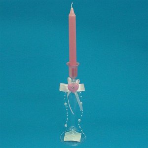 Подсвечник на одну свечу "Бант и сердце" 8х8х24,5 см