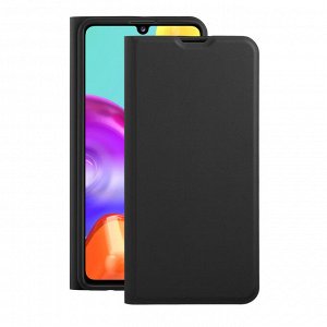 Чехол Book Cover Silk Pro для Samsung Galaxy A41 (2020), черный, PET синий, Deppa