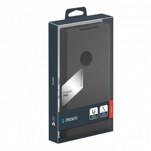 Чехол Book Cover Silk Pro для Huawei P40, черный, PET синий, Deppa