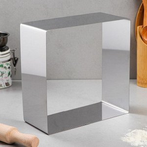 Форма для выпечки и выкладки «Круг», h=10 см, 22x22 см, нержавеющая сталь