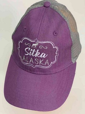 Бейсболка Сиреневая кепка с сеткой Sitka Alaska №6325