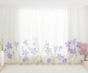 Фототюль Фиолетовые полевые цветы