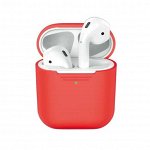 Силиконовый чехол для AirPods, красный, Deppa