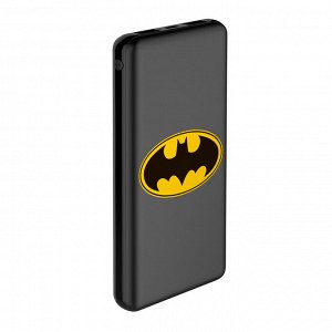 Внешний АКБ 10000 mAh, 2 USB,  1 MICRO, 2,1A, Li-pol, черный, Batman11, Deppa