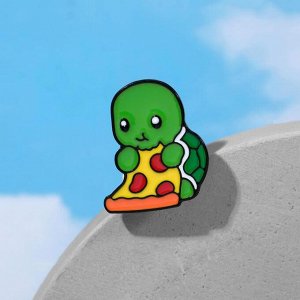Значок "Черепашонок" с пиццей, цветная