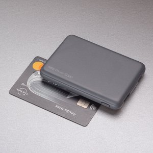 Внешний АКБ NRG Power Compact 5000 mAh, 2.1A, 1xUSB, компактный, серый, Deppa