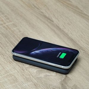 Внешний АКБ NRG Qi 10000 mAh, QC 3.0, Power Delivery 18W, Qi 10W, графит, Deppa