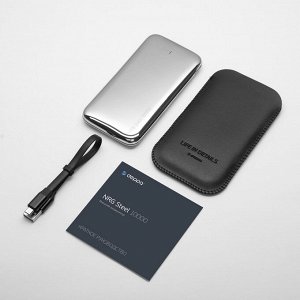 Внешний АКБ NRG Steel 10000 mAh, 3A, USB, type-C, зеркальный, Deppa