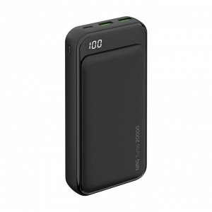 Внешний АКБ NRG Turbo Compact LCD 20000 mAh, QC 3.0, PD 18W, черный, Deppa