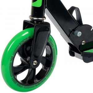 Самокат детский BONDIBON DELTA сталь+пластик, складной, колеса PU 160*160мм, зеленый
