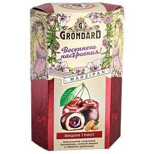 Конфеты GRONDARD МАРЦИПАН с вишневой начинкой и коньяком 140 г