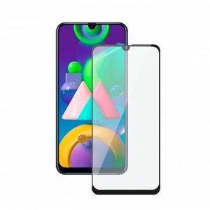 Защитное стекло 3D Full Glue для Samsung Galaxy M21 (2020), 0.3 мм, черная рамка, Deppa