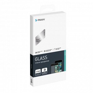 Защитное стекло 3D для Huawei P Smart (2018), 0.3 мм, черная рамка, Deppa