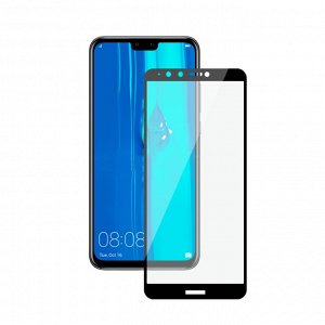Защитное стекло 3D для Huawei Y9 2018, 0.3 мм, белая рамка, Deppa