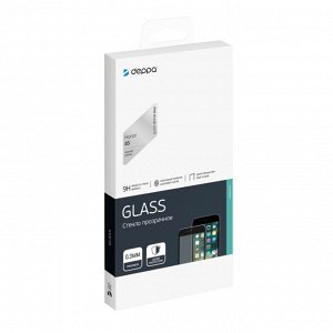 Защитное стекло 3D Full Glue для Honor 8S (2019), 0.3 мм, черная рамка, Deppa