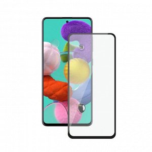 Защитное стекло 3D Full Glue для Samsung Galaxy A51 (2020), 0.3 мм, черная рамка, Deppa